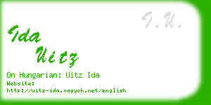 ida uitz business card